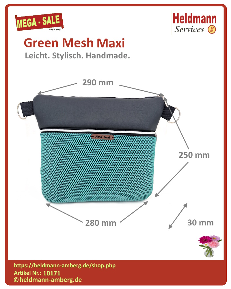 10171 Green Mesh Maxi Maße